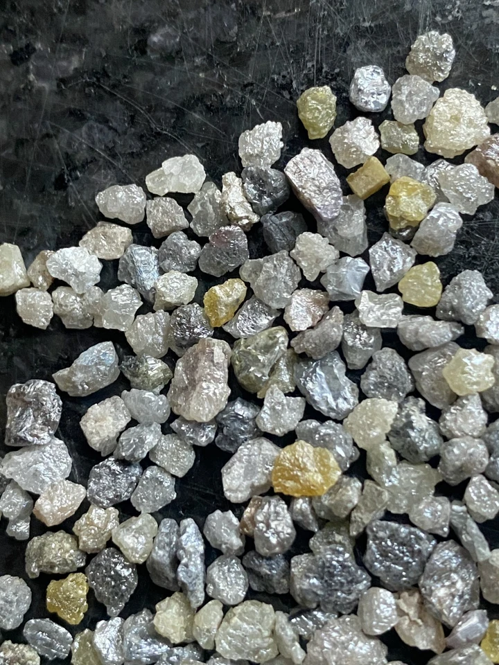 Natural Loose Rough 10  Pcs Mix color Uncut 2.50 Carat Raw Rough Diamond Lot - Image 3 of 4