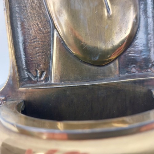 Vintage Messing Weihwasserbrunnen - Erst- & Kommuniongeschenk - betendes Mädchen - Bild 4 von 10