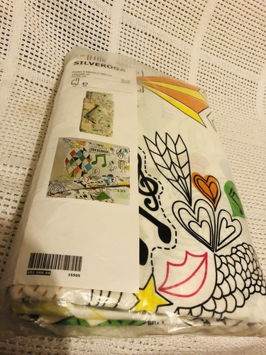 IKEA Silveroga, Design By S Edholm, White Music Pattern , Single Duvet Cover - Picture 10 of 10