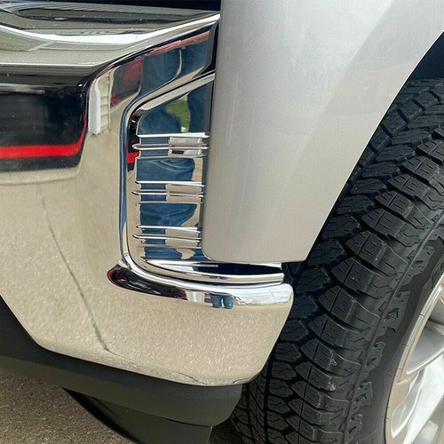 2x Chrome Front Fog Light Cover Trim Bezel For Chevy Silverado 1500 2019-2021 AS - Picture 10 of 10
