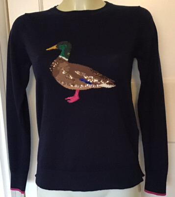 JOULES WOMENS NAVY “DUCK” COTTON BLEND 