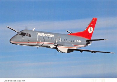 Saab 340A   Regional Airliner Airline Airplane Postcard