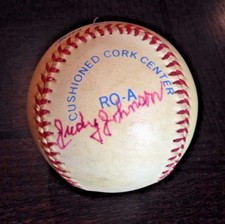 JUDY JOHNSON single signed OAL Bobby Brown Baseball w/ PSA COA