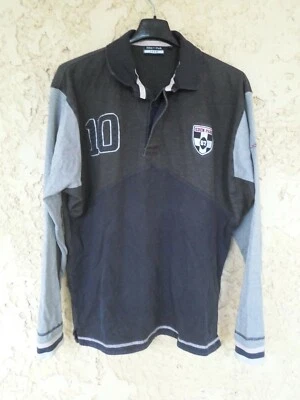 Polo EDEN PARK Team Tackle n°10 marine gris manches longues shirt M - Photo 1/4