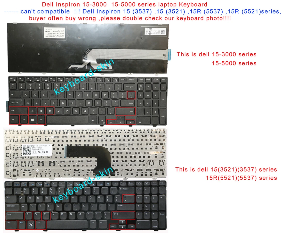 New for Dell Inspiron 15 5000 5543 5545 5547 5548 5547 5548 US Keyboard backlit