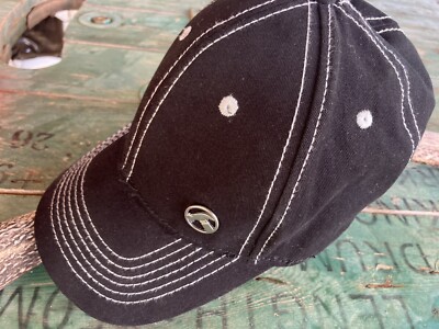 Bunnings Baseball Cap/Hat Black OSFM Adjustable Cotton With Metal Logo 2014 GC