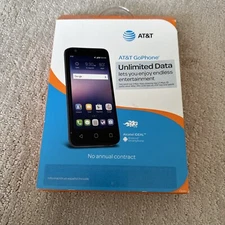 AT&T Prepaid Unlimited Data Alcatel Ideal 8GB Slate Blue Phone Open Box No SIM