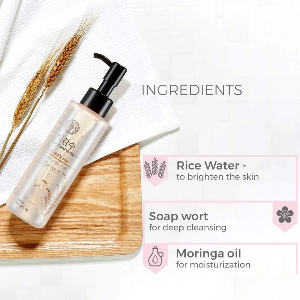 The Face Shop Rice Water Bright Foaming Cleanser (150ml)+ Cleansing Oil (150ml) - image 3 of 4