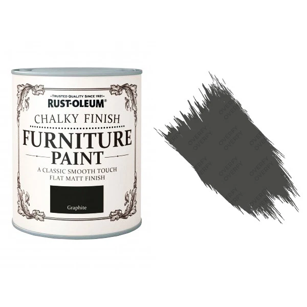 Rust Oleum Chalk Chalky Furniture Paint Chic Shabby 125ml Graphite