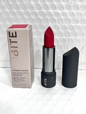 BITE Beauty POWER MOVE Soft Matte Lipstick - HOT  TOMATO - Full Size 0.14 oz New