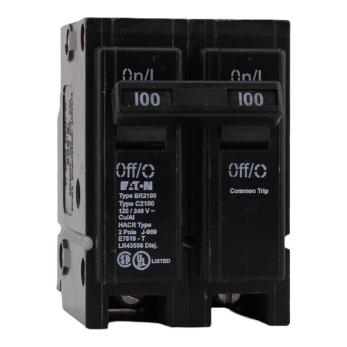 NEW EATON BR2100 BR2100CS TYPE BR 2 POLE 100AMP 240V CIRCUIT BREAKER - Picture 2 of 7