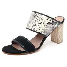 B4946 sandalo donna MALIPARMI sabot nero stampa pitone sandal shoe woman