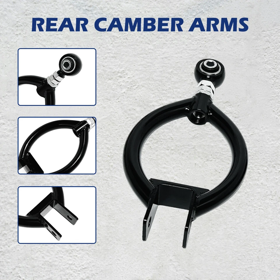 Brazos de tracción de punta inclinada trasera varilla de tensión delantera ajustable para Nissan 240sx S13 Foto 3 de 4