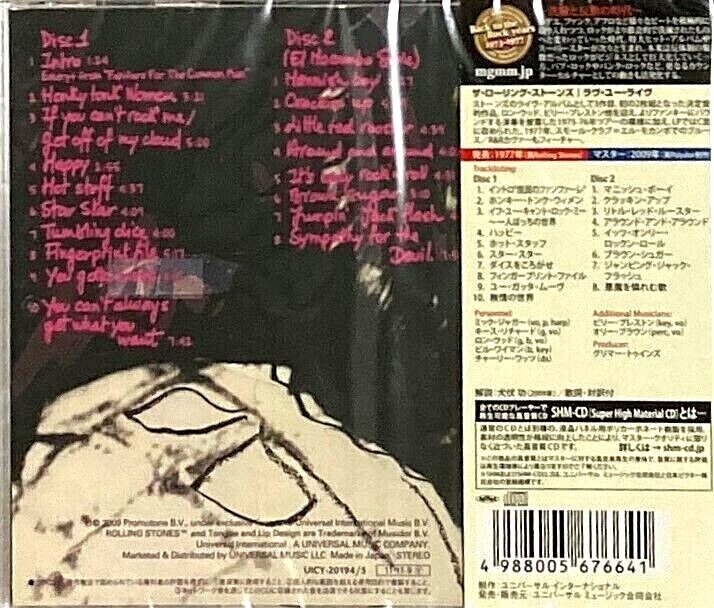 The Rolling Stones Live SEALED BRAND NEW 2SHM-CD Love You The Rolling Stones Live SEALED BRAND NEW 2SHM-CD Love You