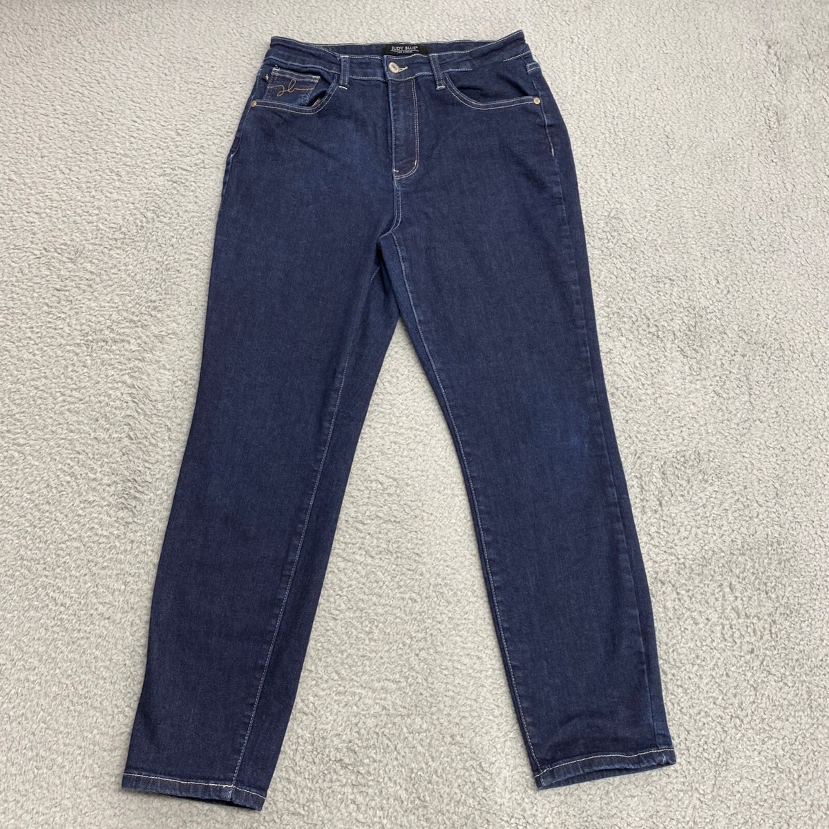 Judy Blue Jeans Womens 29 Blue Dark Denim High Rise Mom Fit