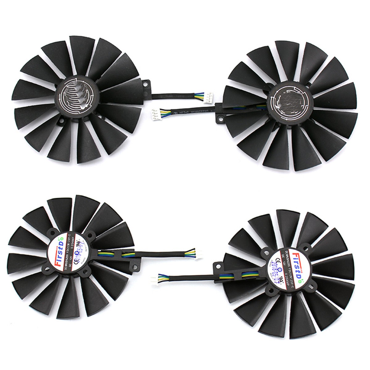 For ASUS DUAL-RX580-8G 4PIN Graphics Card Cooling Fans Repair