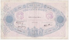 500 Francs Note Blue And Pink 29-06-1939 TTB ( 079* )
