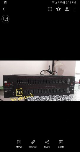 Peavey 2 Channel 32 Band Graphic Equalizer Q231FX. Work's Good