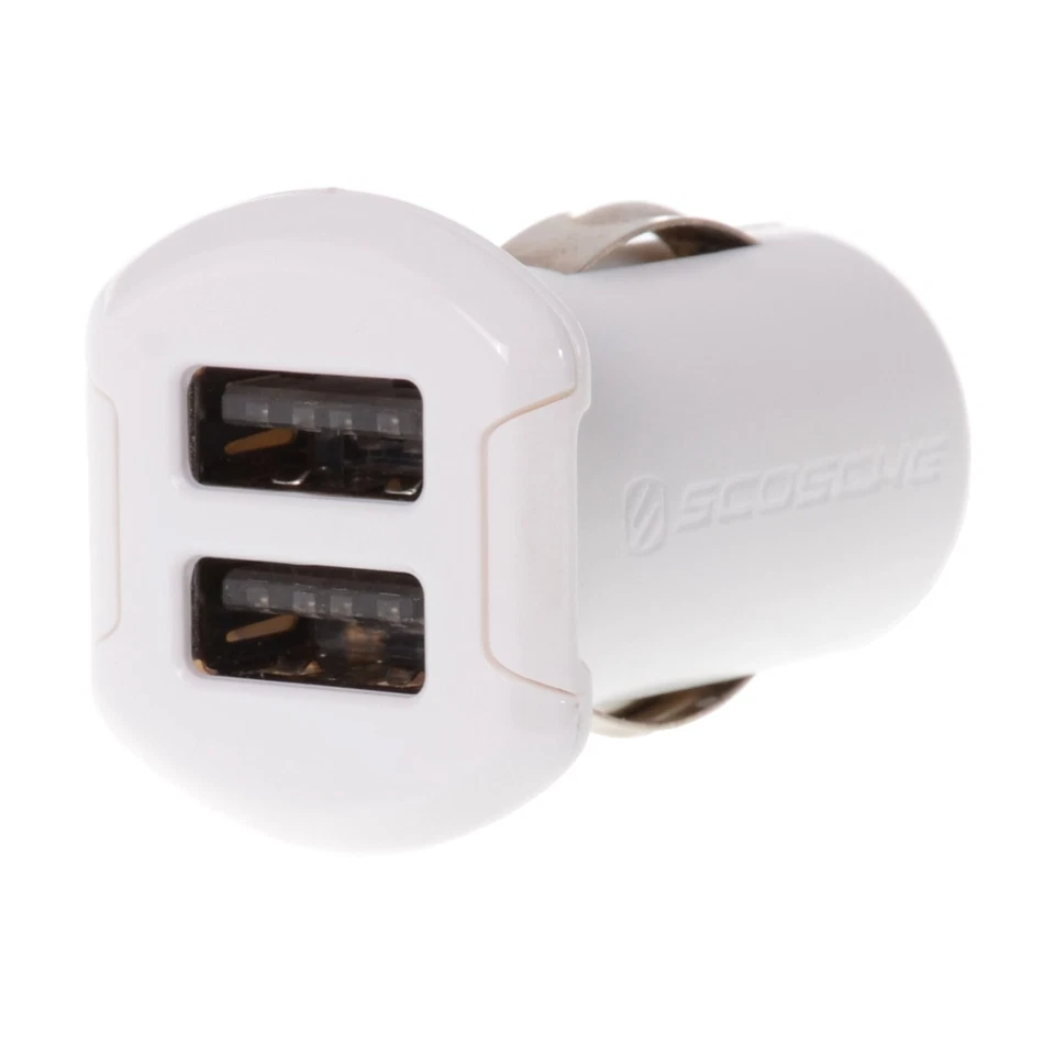 Scosche Revolt 2-Port USB Charger Dual 12W Watt 5V Volt Ports White (Pack of 20) - Image 2 of 4