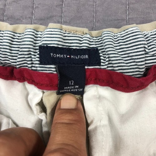 Tommy Hilfiger Pants Girl 12 Tan Chino Classic Khaki School Preppy Full Leg - Picture 21 of 24