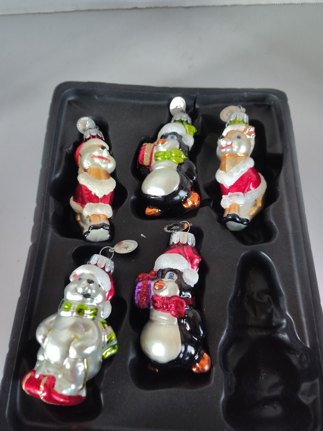 Radko Ornaments Animals 2 Squirrel 2 Penguin 1 Polar Bear