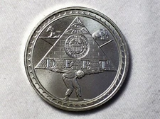 Daniel Carr - 2011 Hard Times Token-Debt Pyramid / Flying Pigs,1 Troy Oz. Silver