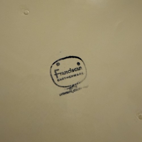 Vintage Platter Sundance by Franciscan England, Yellow MCM Spiral Abstract 13” - Picture 5 of 5