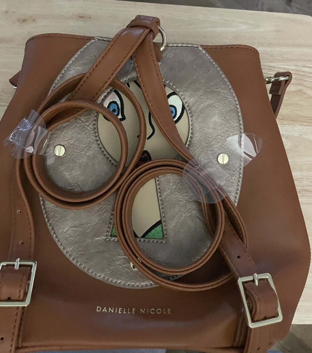 DANIELLE NICOLE Disney‎ Parks Tinkerbell Convertible Backpack Handbag Brown Tinkerbell Backpack Purse Danielle Nicole Tinkerbell Disney  main image 2