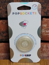 PopSocket PopGrip Phone Holder - Clear Glitter Silver - 805149
