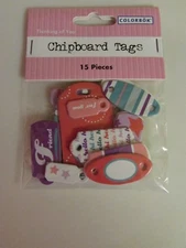 NEW Colorbok Chipboard 3D Tags 15 Pieces 37861 Acid Free - "Thinking of You"