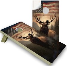 American Elk Bugle Cornhole Decal, Cornhole Board Vinyl Wraps No Boards