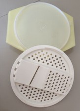 Práctica ralladora rebanadora Tupperware amarilla con tapa #786 ¡Muy buen estado!