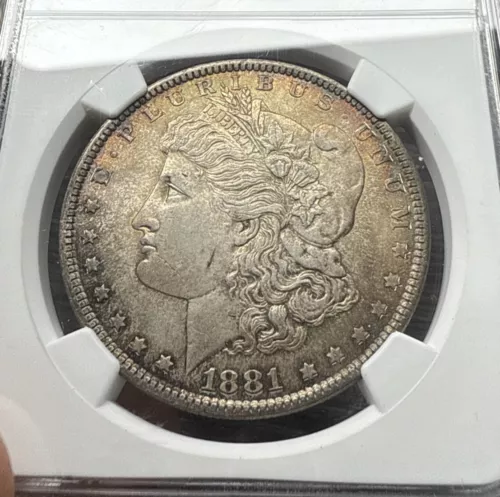 1881 P Morgan Silver Dollar US $1 90% Silver Coin NGC MS64 TONED