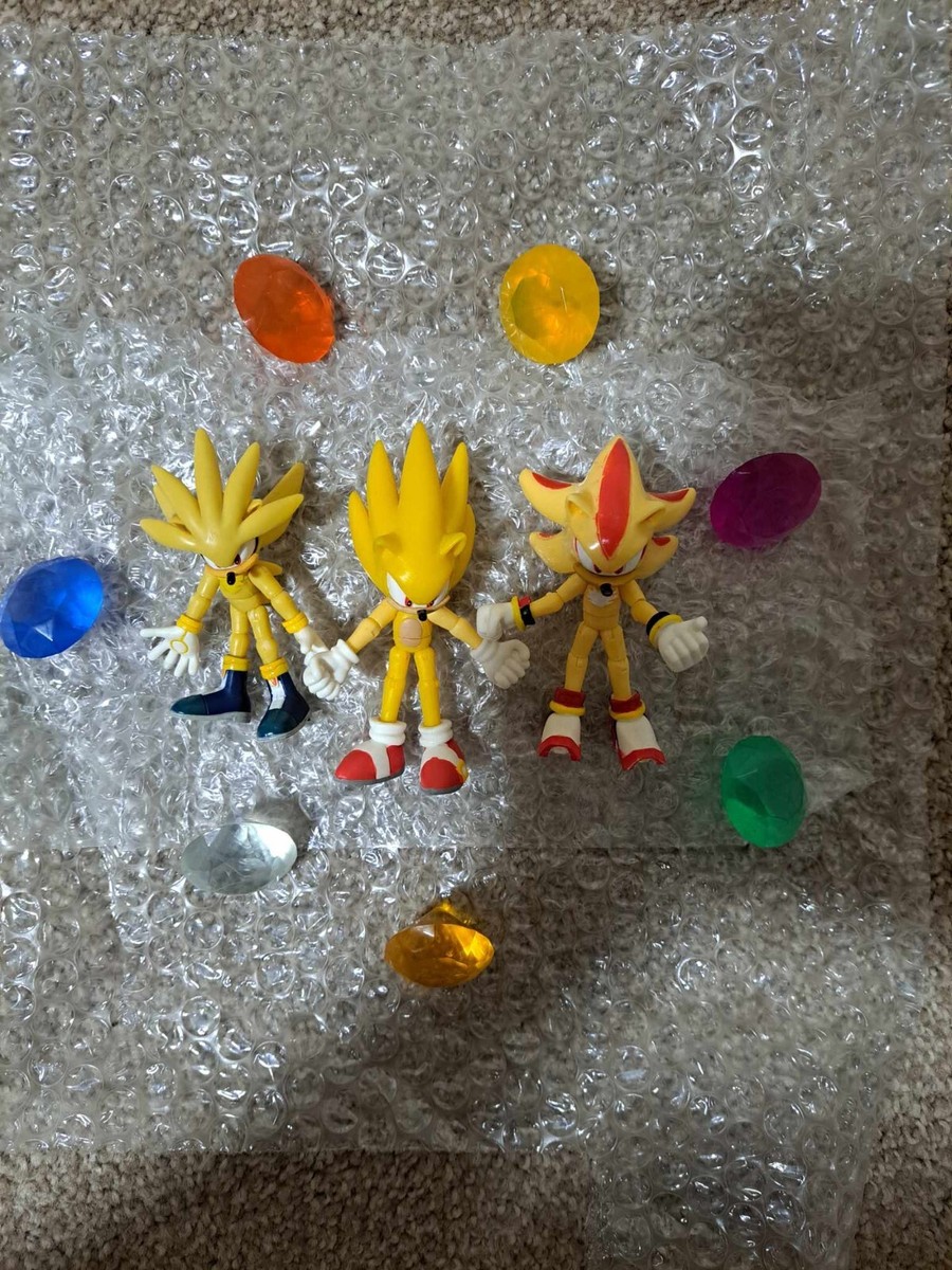 Jazwares Sonic the Hedgehog Super Pack Shadow Silver 3” Figure Set