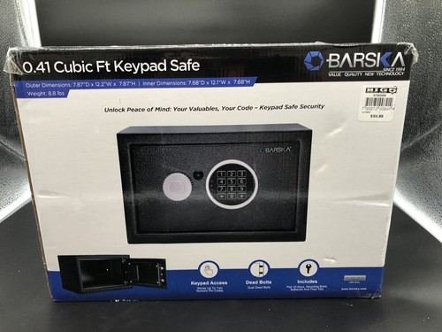 Barska Kompakter Sicherheit Safe Digital Tastatur Schloss Box mit Riegeln 0,41 Cu. Ft.