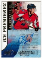 2015-16 Upper Deck Ice Premieres Chandler Stephenson RC AUTO /499 VEGAS KNIGHTS