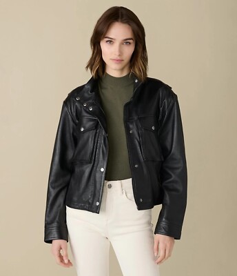Women Black Leather Jacket Pure Lambskin Size XS S M L XL XXL Custom Made - 309