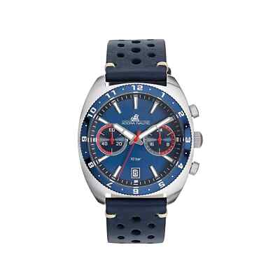 Adora Nautic Herrenuhr Chronograph Blau Leder Datum 10BAR AN2314