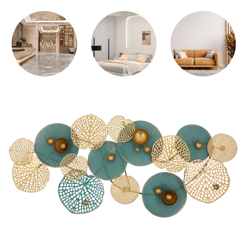 Large Lotus Leaf Metal Wall Decor Indoor Outdoor Metal Wall Art ...