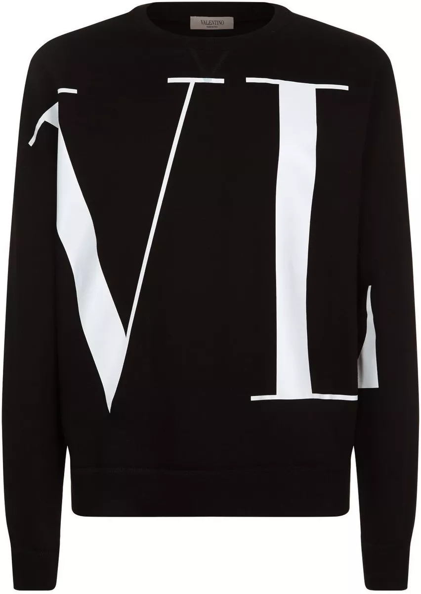 Valentino VLTN Maxi Logo Sweatshirt Jumper Top Black