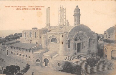 SPAIN TEMPLE TIBIDABO GENERAL VIEW OF THE WORKS