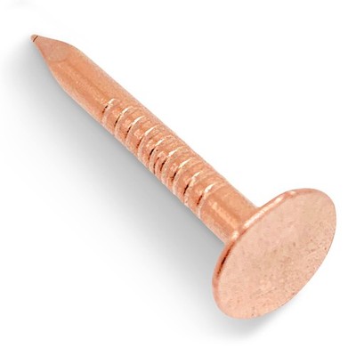 1 Inch Copper Nails Roofing Finish 100 Nails - Solid Pure Copper Slate Spikes...