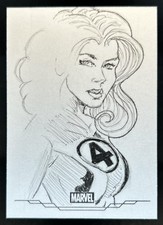 Marketplace image: 2026 Topps Chrome Marvel Sue Storm Invisible Woman Artist Auto Sketch #1/1