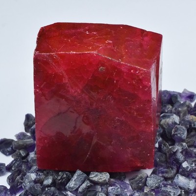 600-700 Ct Natural Certified Red Ruby Rough Uncut Huge Slab Roug Loose Gemstone,