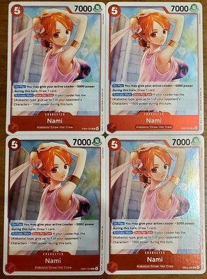 4X Nami EB03-006 Extra Booster: One Piece Heroines Edition Rare Playset