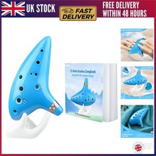 Ocarina of Time, Legend of Zelda Song Book and Stand, 12 Hole Alto C Light Blue