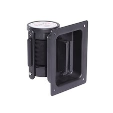 QUEUE SOLUTIONS WPRU-B-YBDFT130 WallPro Recessed Unit, Blk, 13' Ylw/Blk DANGER