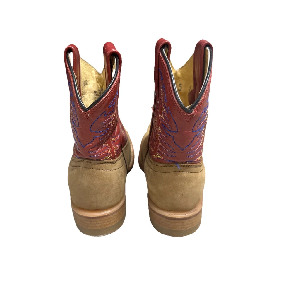 Justin Boys Canter Western Botas Cuero Real Talla 10.5 Niños Foto 3 de 4