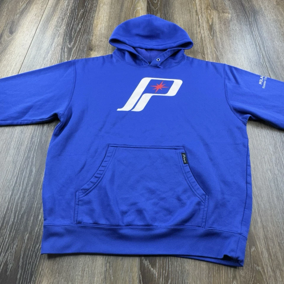 Sudadera con Capucha Polaris Para Hombres L Azul Sudadera Moto de Nieve ATV UTV Racing Team Y2K Suéter Foto 3 de 4