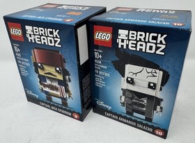 Lego Brickheadz 41593 41594 POTC Caption Jack Sparrow & Armando Salazar Lot NEW
